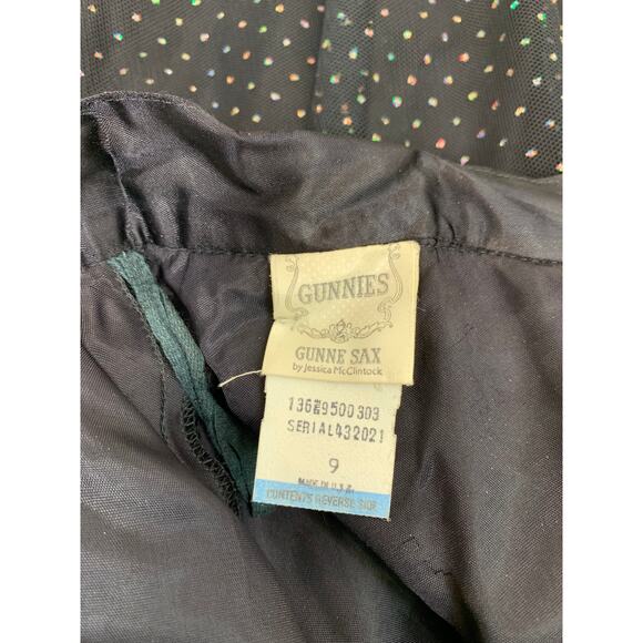 GUNNE SAX Skirt Winter Holiday Sparkle Glitter Dots Mesh Whimsy Goth Prom Indie - Picture 7 of 9